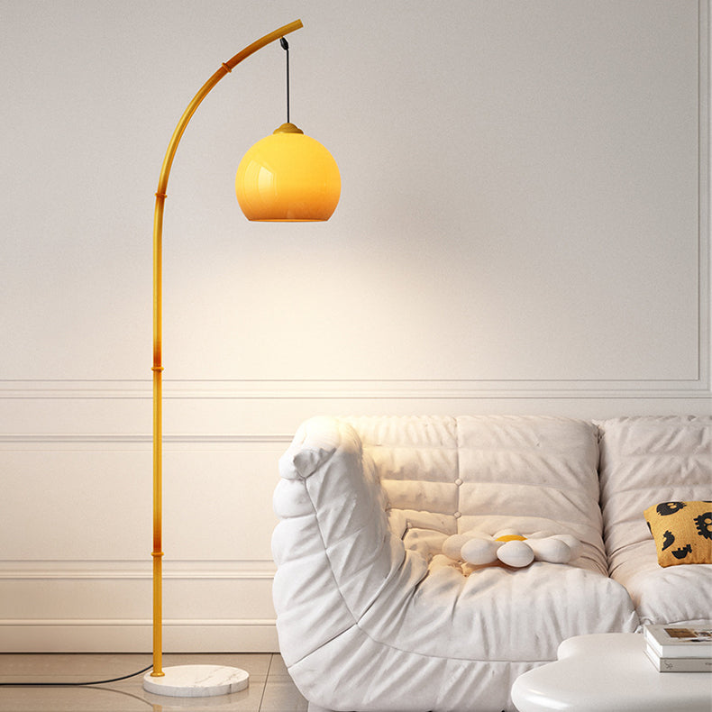 Moonlight Glass Ball Marble Floor Lamp