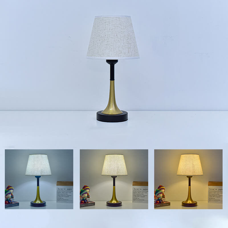 Metal Fabric Remote Control Table Lamp