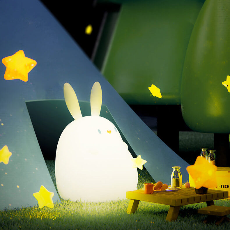 Cartoon Silicone Little Rabbit Table Lamp