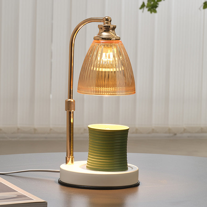 Iron Conical Glass Melting Table Lamp