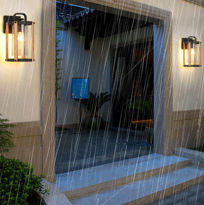 Rectangle Aluminum Iron Glass Outdoor Light