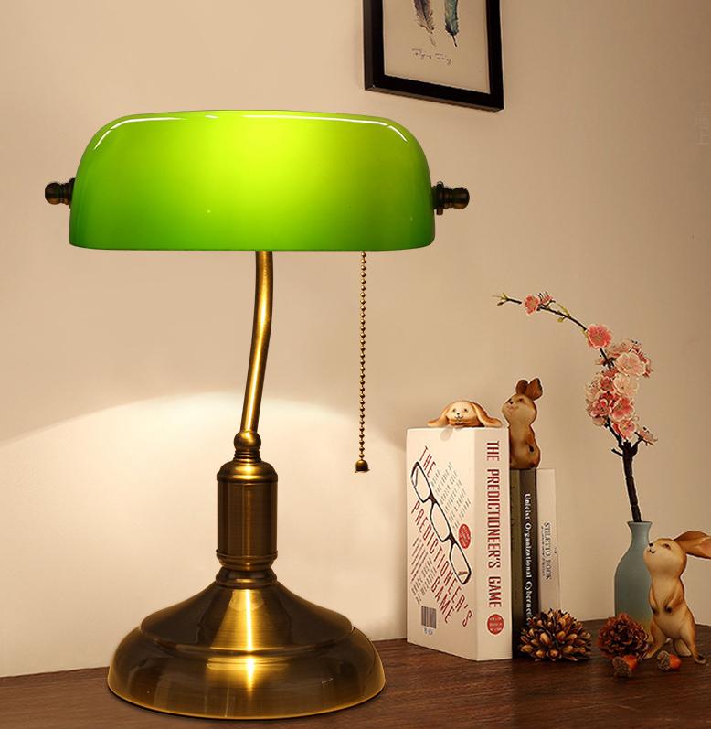 Green Glass Zipper Switch Table Lamp