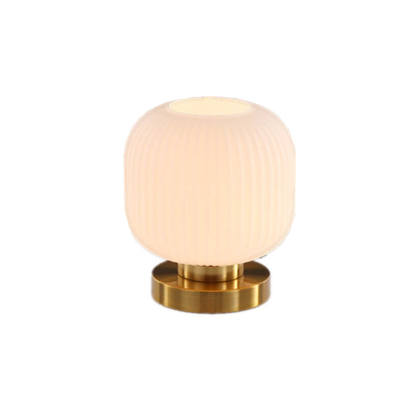 Striped Glass Oval Design Table Lamp