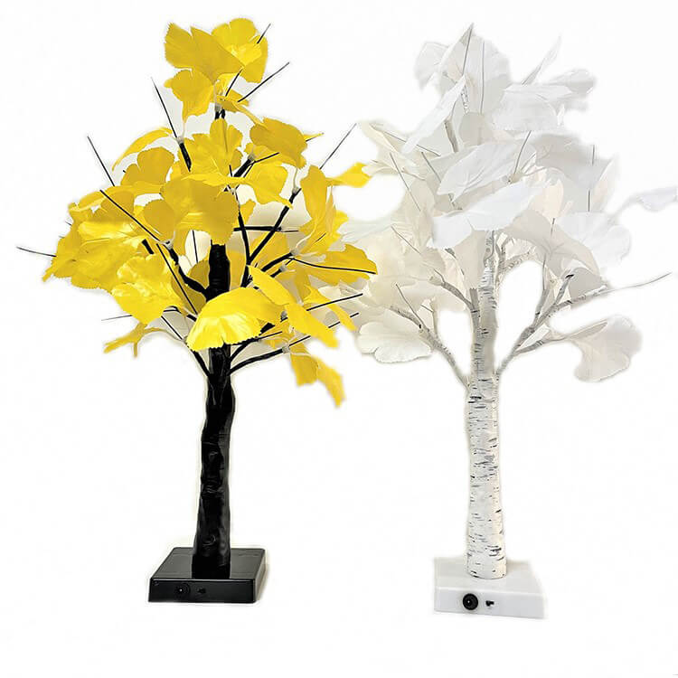 Christmas Lighted Ginkgo Tree Table Lamp