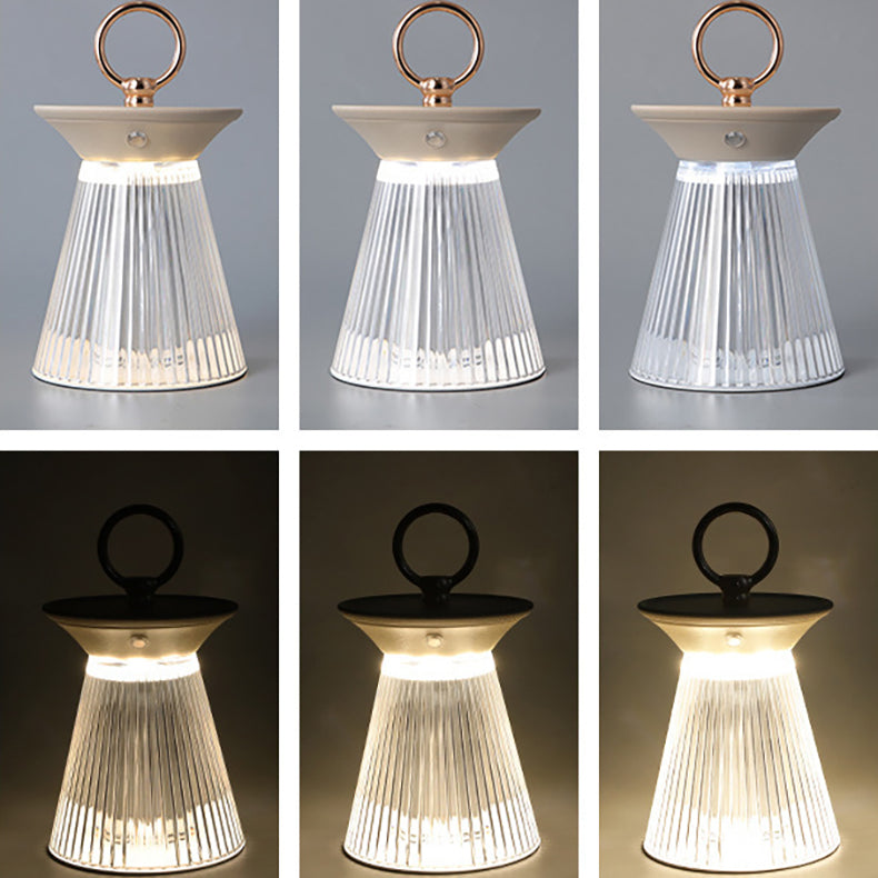Iron Acrylic Semi-Conical Portable Table Lamp