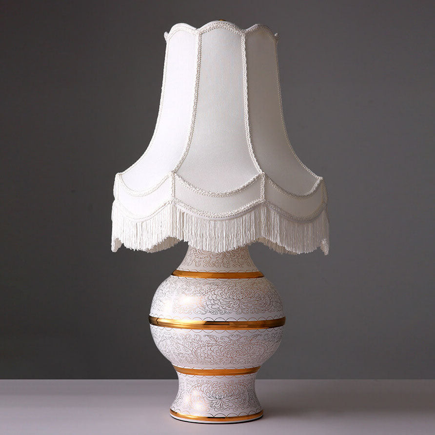Vase Ceramic Copper Fabric Table Lamp