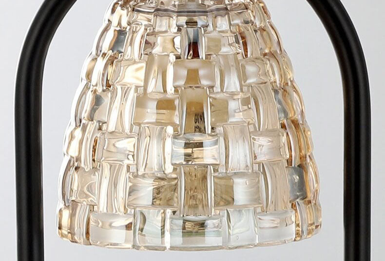 Glass Wood Melting Wax 2-Light Table Lamp
