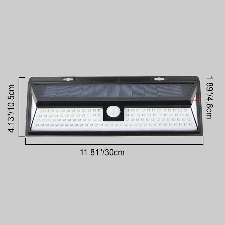 Black Rectangular Human Sensor Outdoor Light