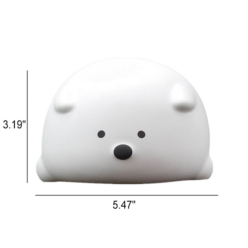 Cartoon Bear Silicone Kids Table Lamp