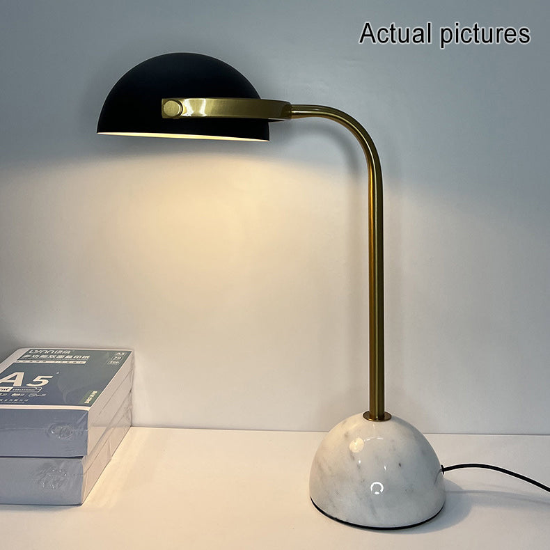 Marble Half Round Table Lamp