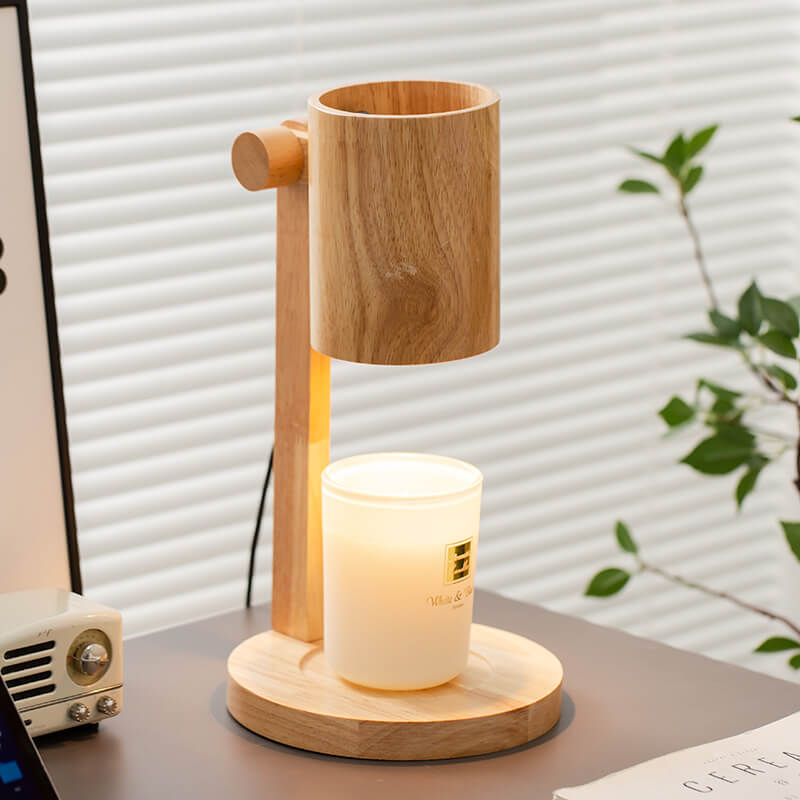 Solid Wood Head Melting Table Lamp