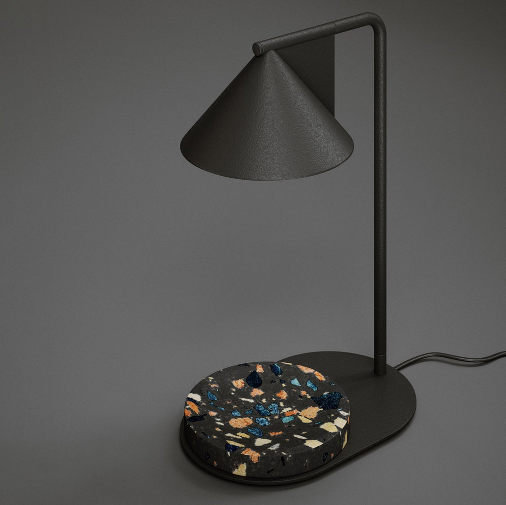 Iron Tapered Terrazzo Melting Table Lamp