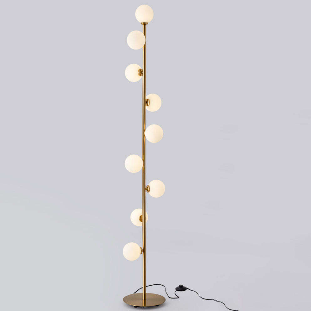 Contemporary Scandinavian Metal 9-Light Floor Lamp