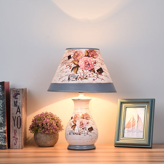 Vase Ceramic Cardstock Bedroom Table Lamp