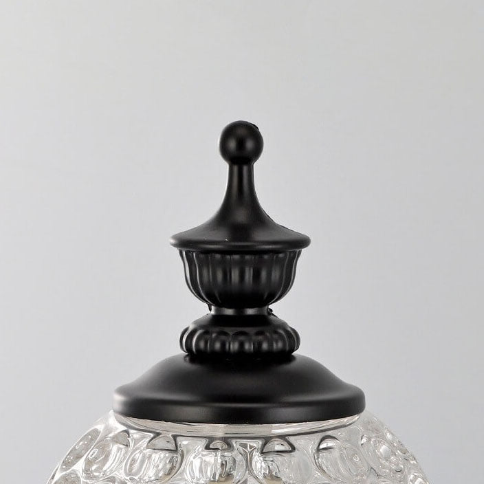 Wooden Crystal Melting Wax 2-Light Table Lamp