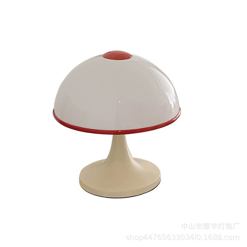 Cream Mushroom Metal Table Lamp