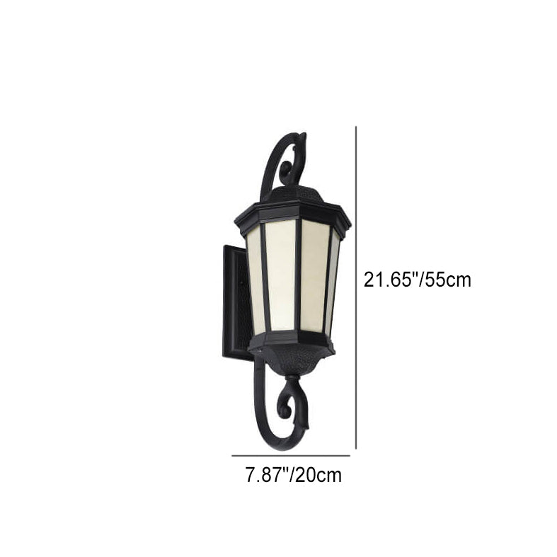 Octagonal Lantern Aluminum Faux Outdoor Light