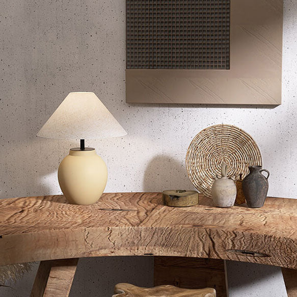 Metal Ceramic Pot Table Lamp