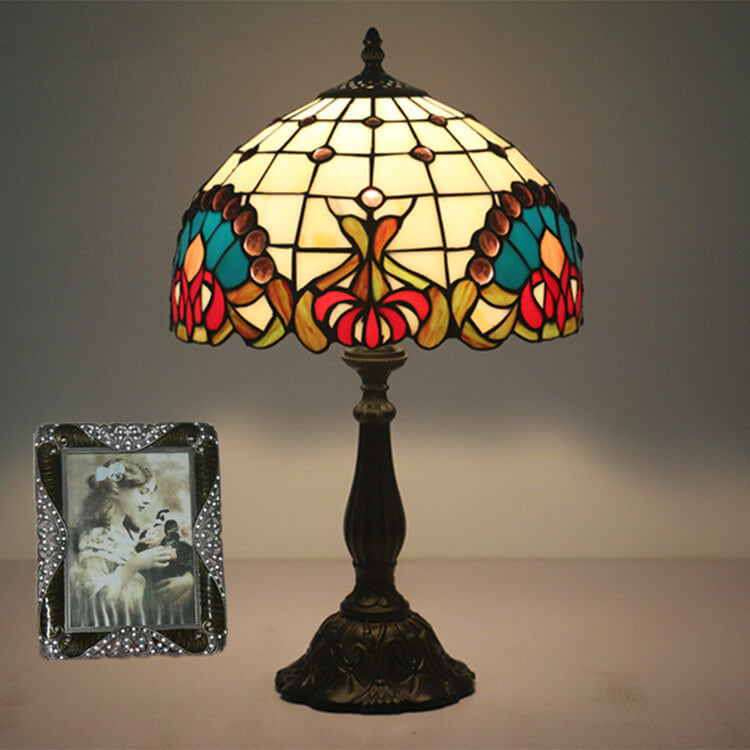 Baroque Gem Stained Glass Table Lamp