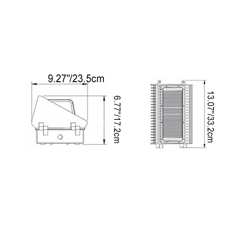 Black Die-Cast Aluminum Glass Outdoor Light