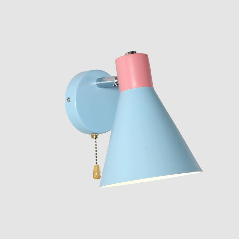 Blue Cone Reading Wall Lamp