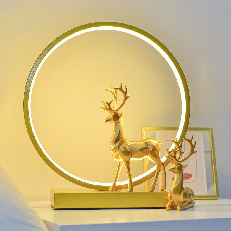 Circle Deer Night Table Lamp