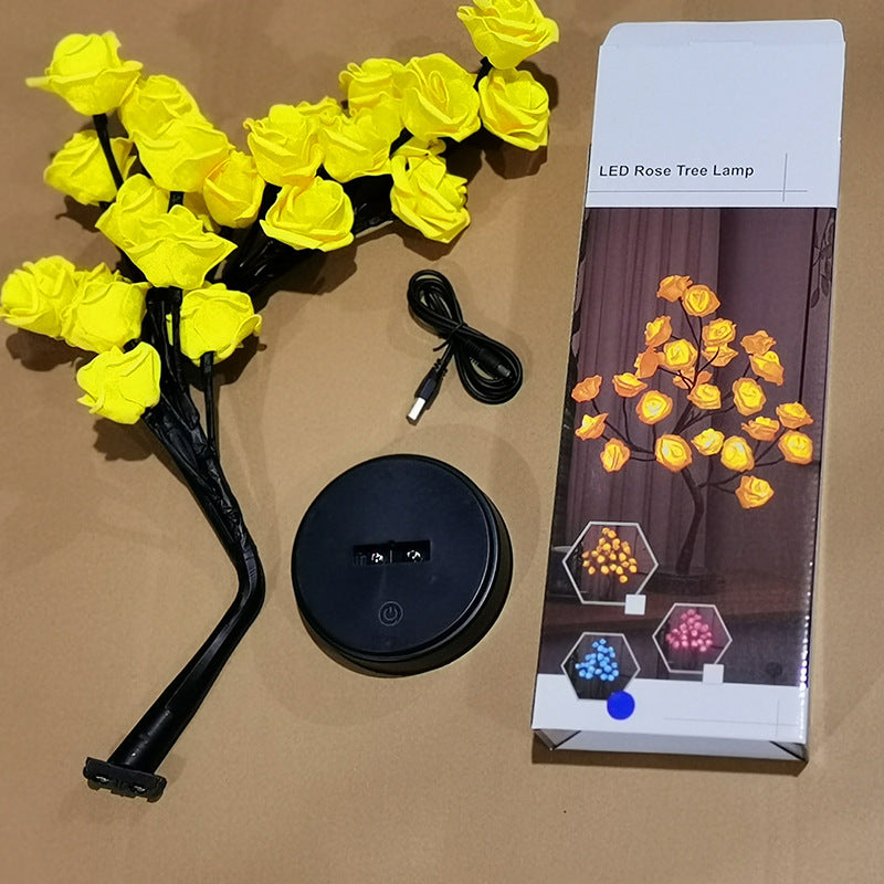 Simulation Tree Rose Tree Table Lamp