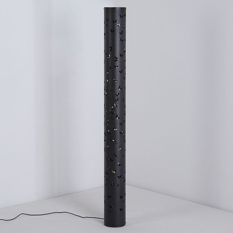Cylinder Butterfly Iron Aluminum Floor Lamp