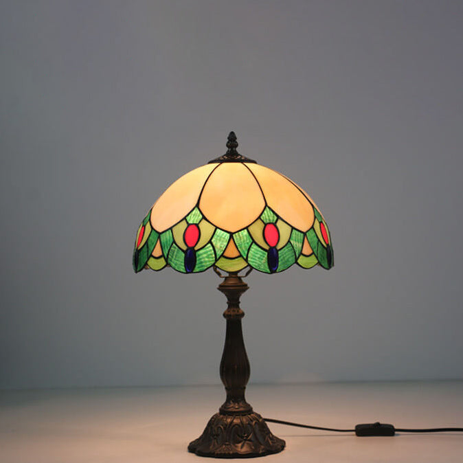 Gemstone Stained Glass Table Lamp