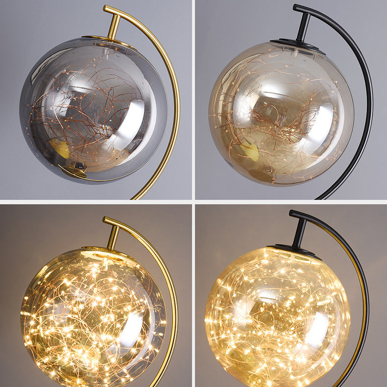 Orb Tripod Iron Glass Floor Lamp