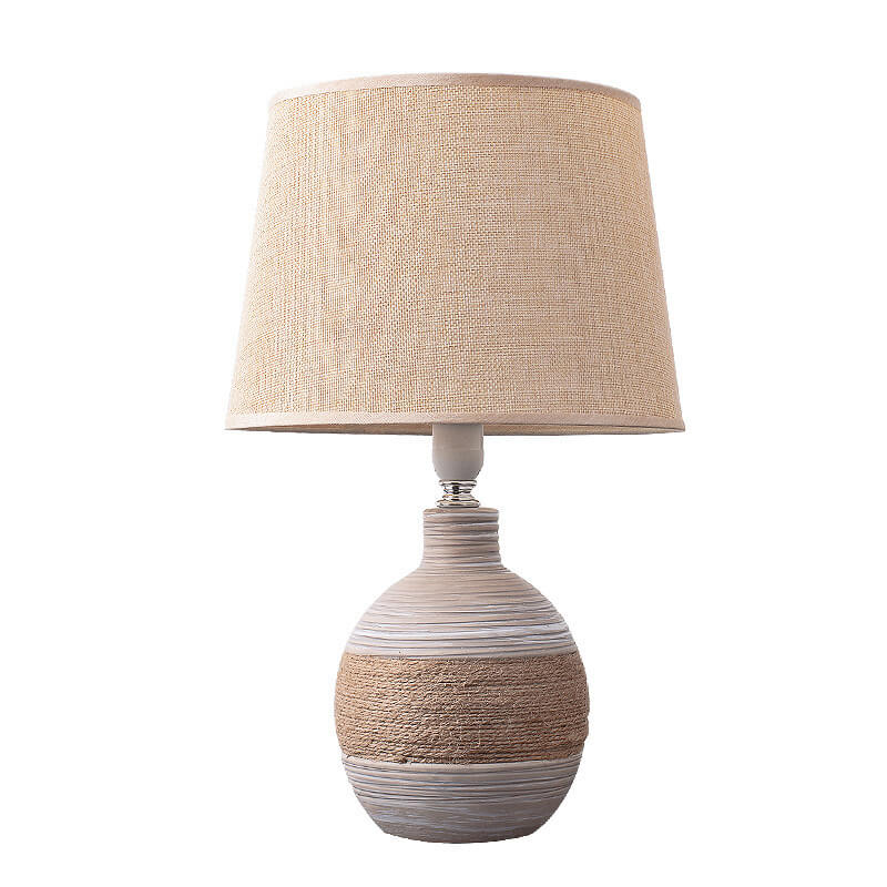 Style Twine Fabric Ceramic Table Lamp