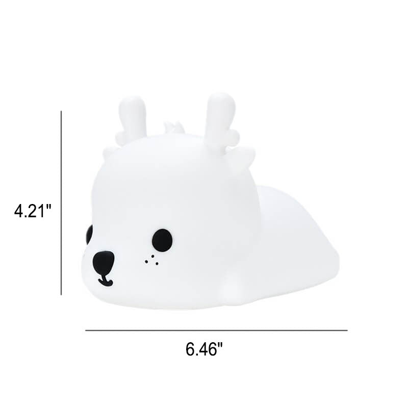 Deer-shaped Silicone Charging Night Table Lamp