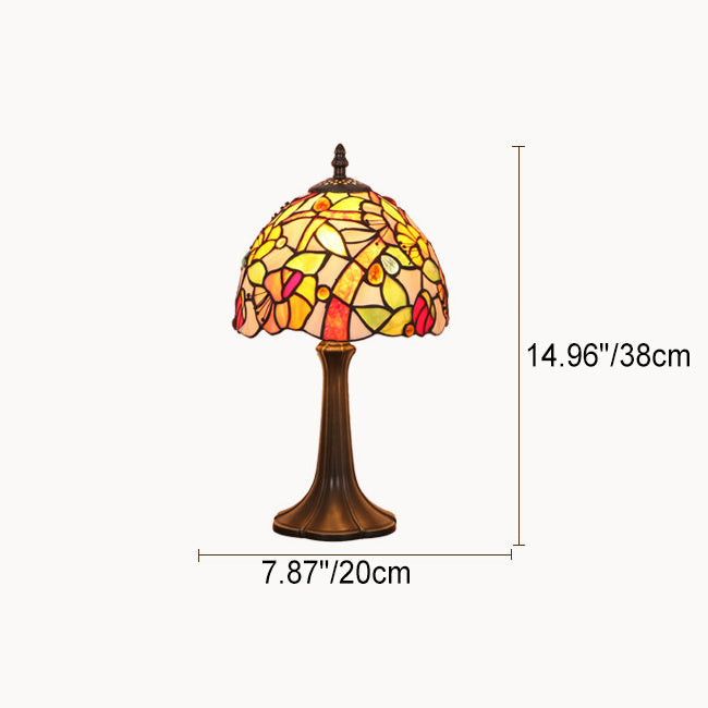 Dome Iron Stained Glass Table Lamp