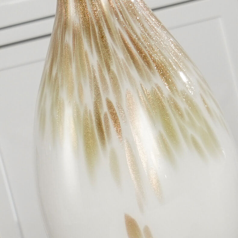 Flowing Gold Glazed Glass Table Lamp