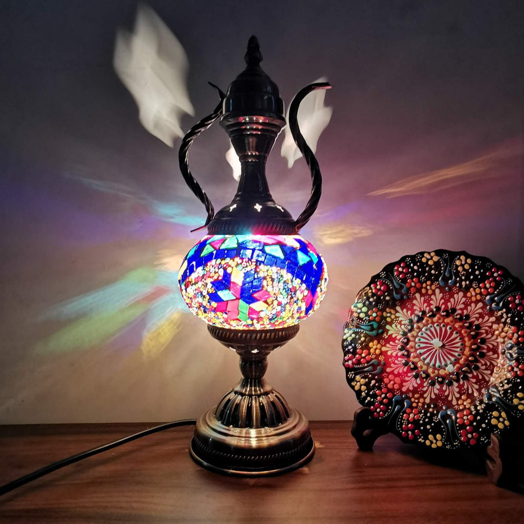 Turkish Handmade Glass Coffee Table Lamp