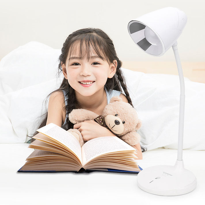 Multifunctional White Cone Rechargeable Table Lamp