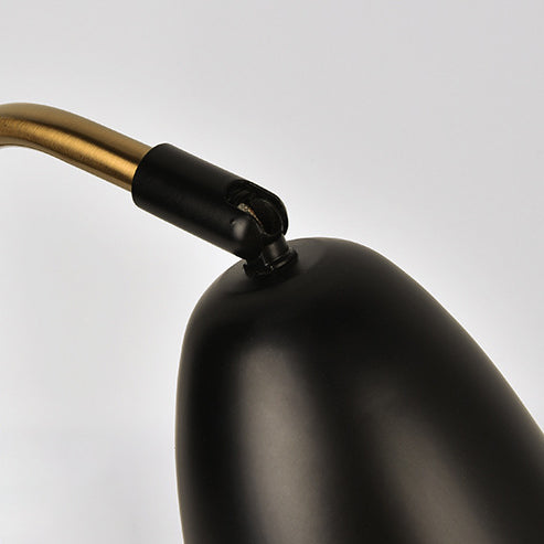 Round Iron Cylinder Bedroom Table Lamp