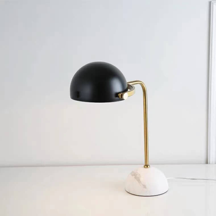 Marble Half Round Table Lamp