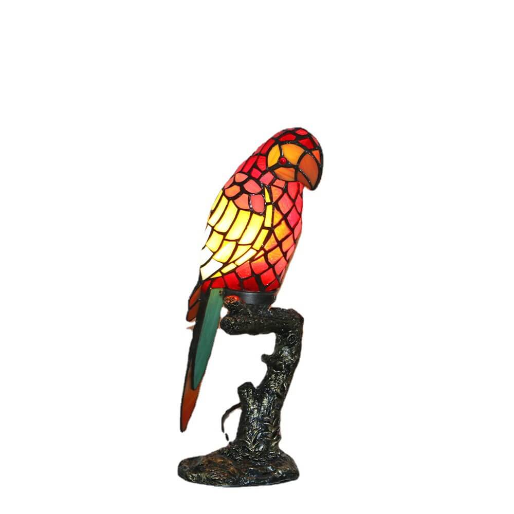 American Parrot Stained Glass Table Lamp