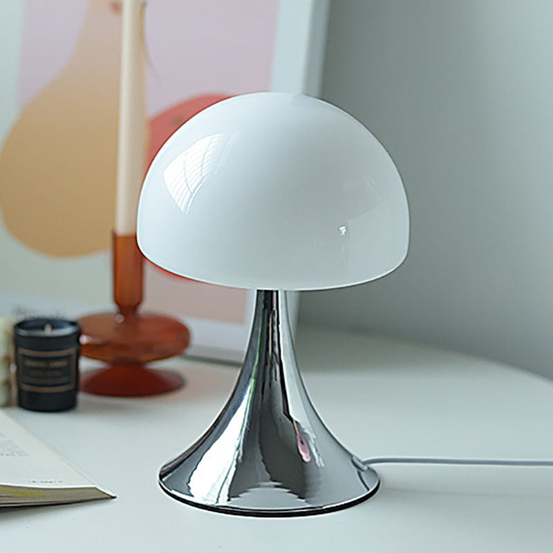 Iron Glass Mushroom Dome Table Lamp