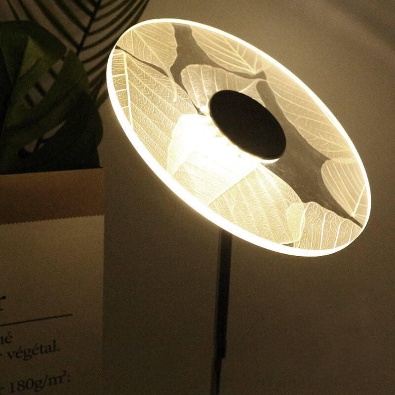 Acrylic Leaf Pattern Design Table Lamp