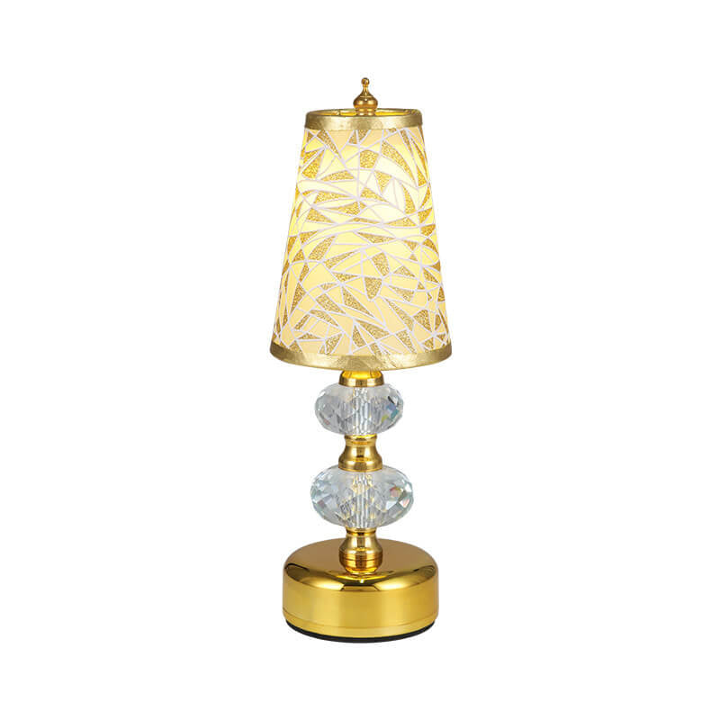 Fabric Crystal Table Lamp