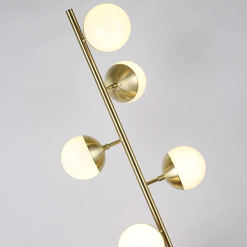 Round Ball Metal Glass 6-Light Floor Lamp