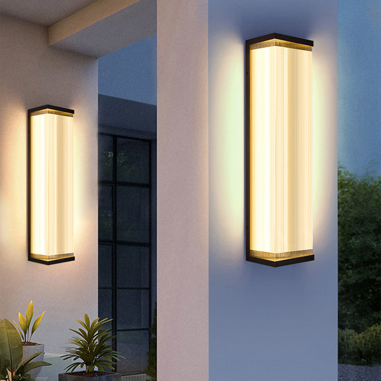 Rectangular Stainless Steel Acrylic Outdoor Light