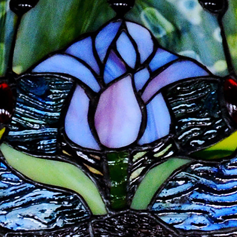 Tulip Stained Glass Dome 2-Light Floor Lamp