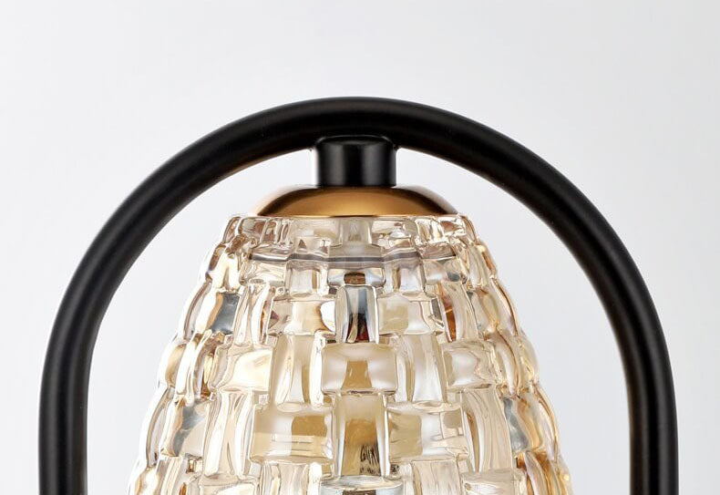 Glass Wood Melting Wax 2-Light Table Lamp
