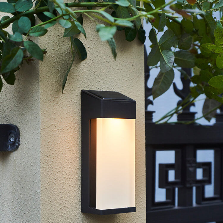 Square Frosted Glass Outdoor Light