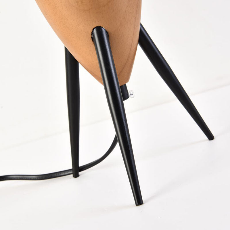 Tapered Iron Wood PVC Table Lamp