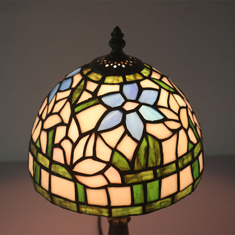 Grass Flower Stained Glass Table Lamp