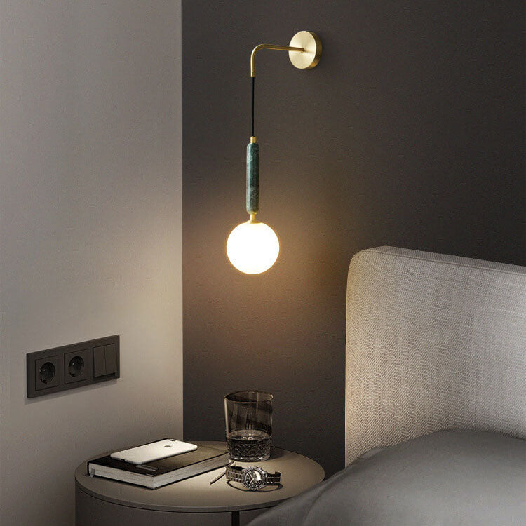 Ball Marble Arm Wall Lamp